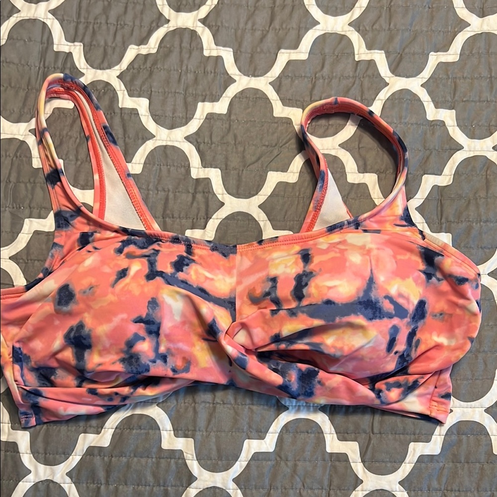 Beach Betty Tie Dye Swim Top 1X